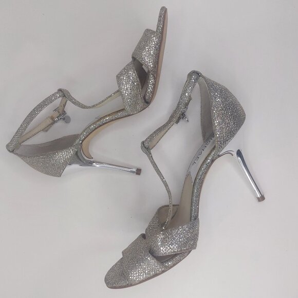 MICHAEL Michael Kors Strappy Silver Heels Size US 5.5 - Picture 4 of 14